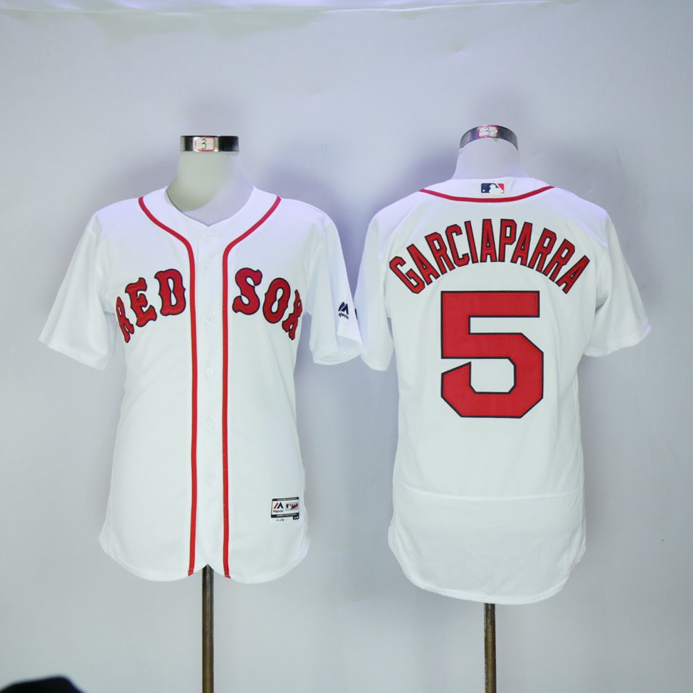 Men Boston Red Sox 5 Garciaparra White MLB Jerseys